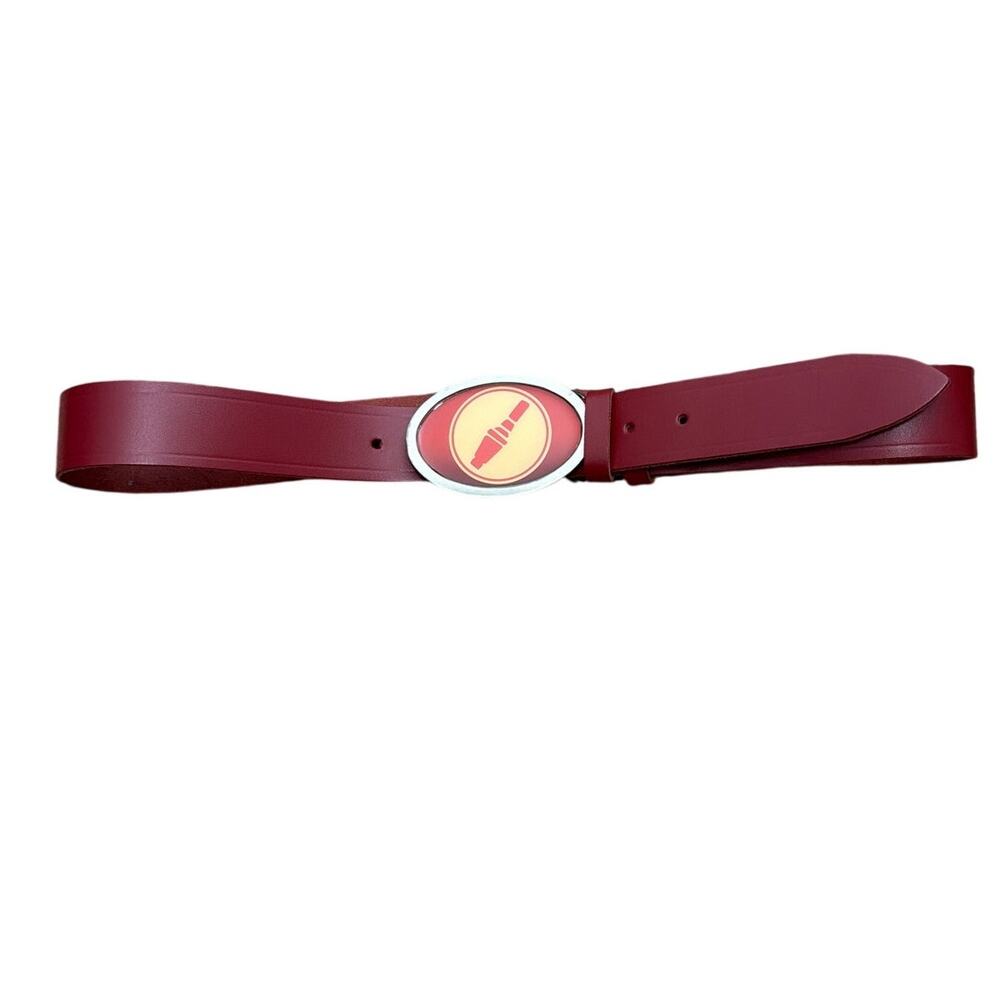 Buckle Box Red Leather Belt Made in England Buckle Soldier Class Team Fortress 2